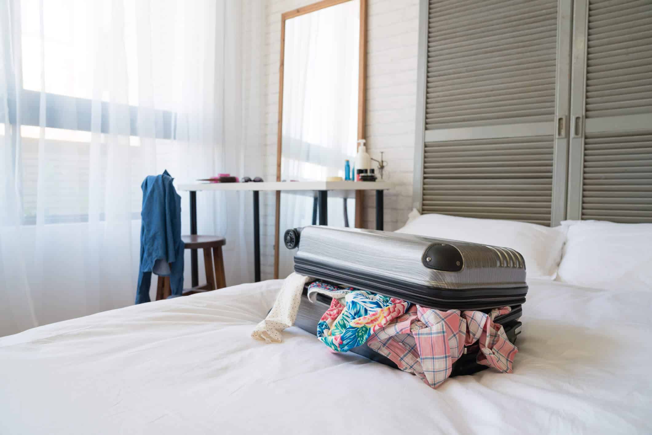 Image of how bed bugs spread through luggage and travel items